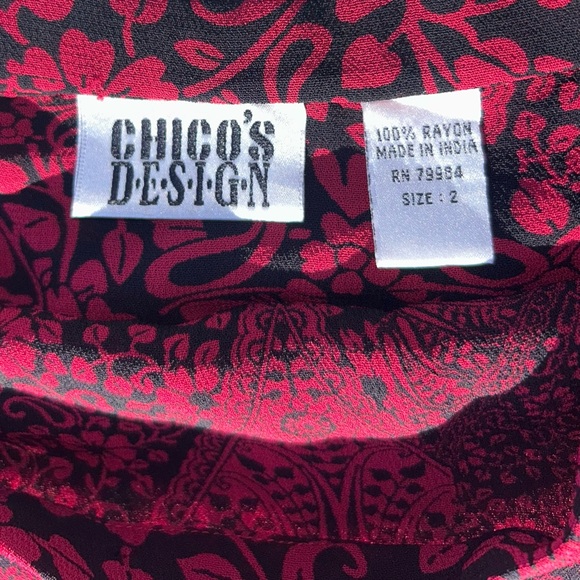 Chico’s Red & Black Skirt - Picture 2 of 3